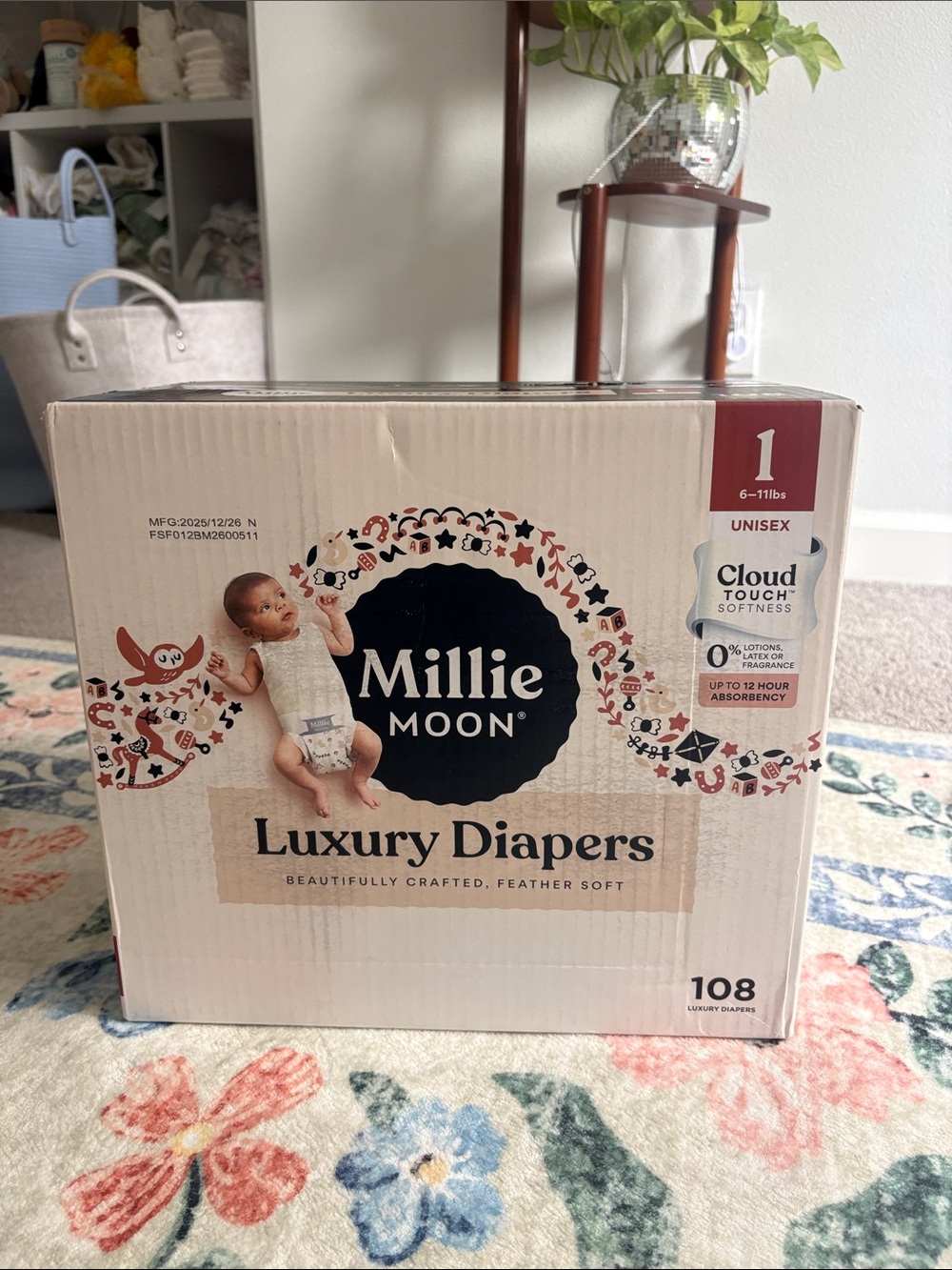 Millie Moon Luxury Diapers Size 1 (6-11lbs)